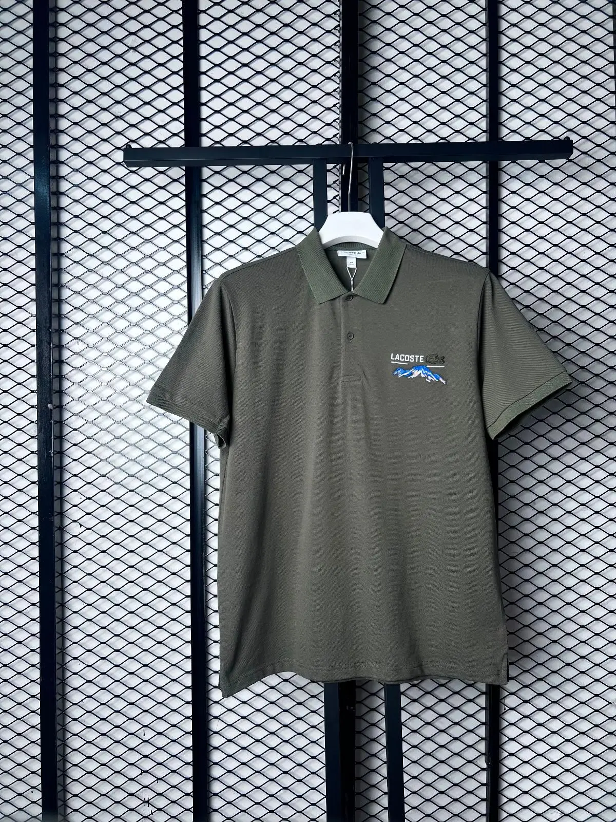Lacoste Grey Graphic Polo Shirt
