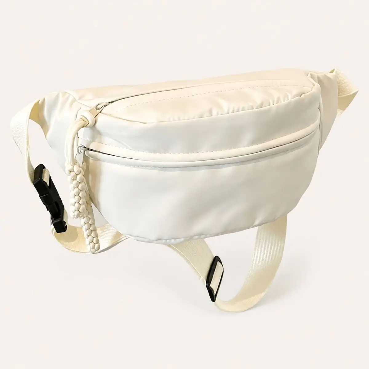 Black Nylon Fanny Pack Waist Bag