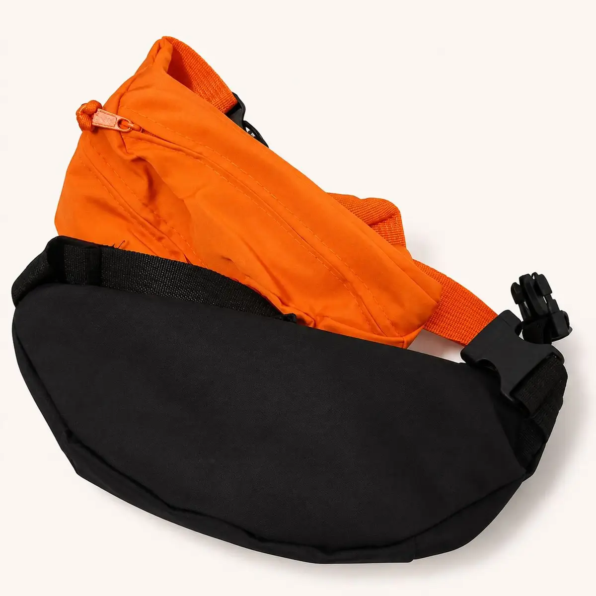 Black Nylon Fanny Pack Waist Bag