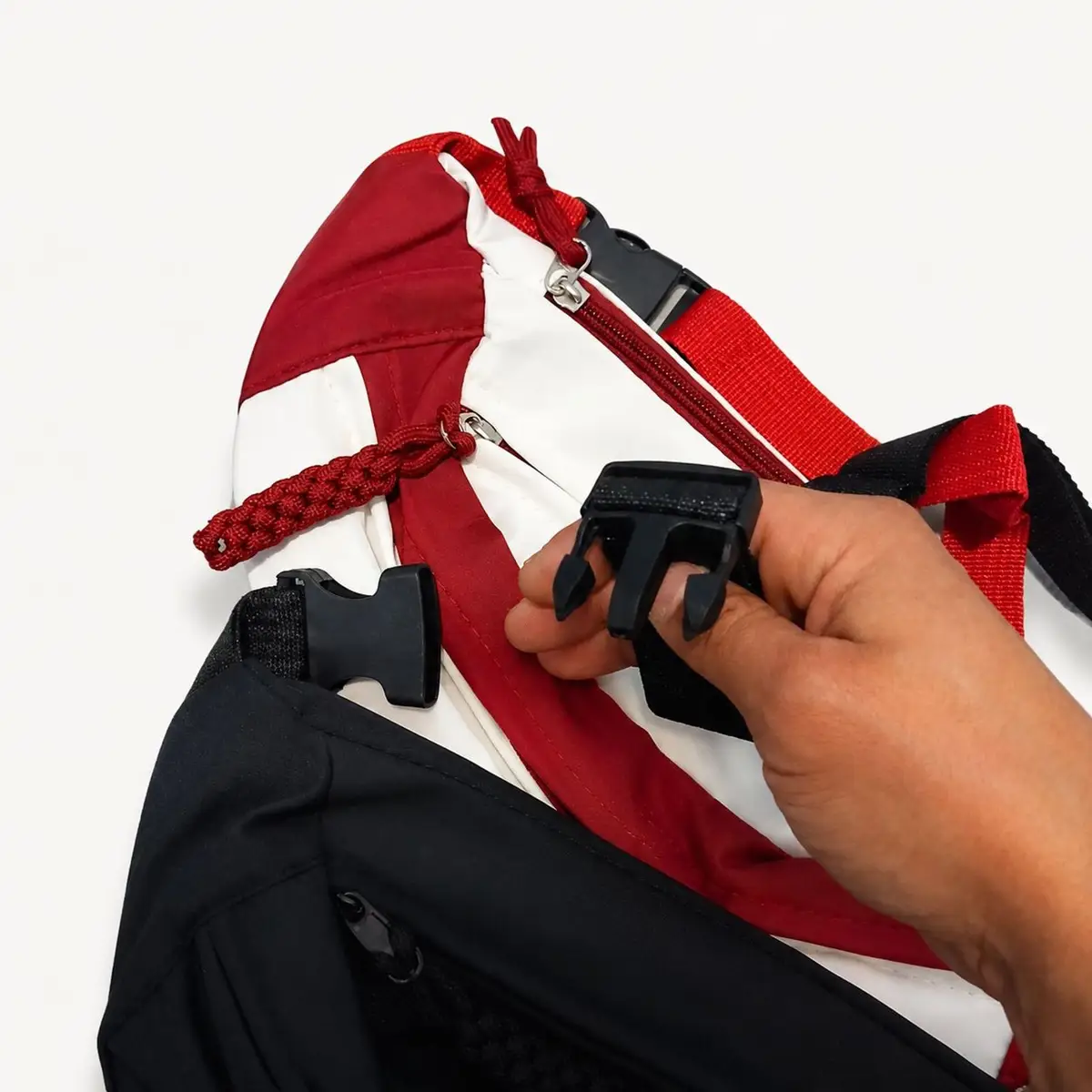 Black Nylon Fanny Pack Waist Bag