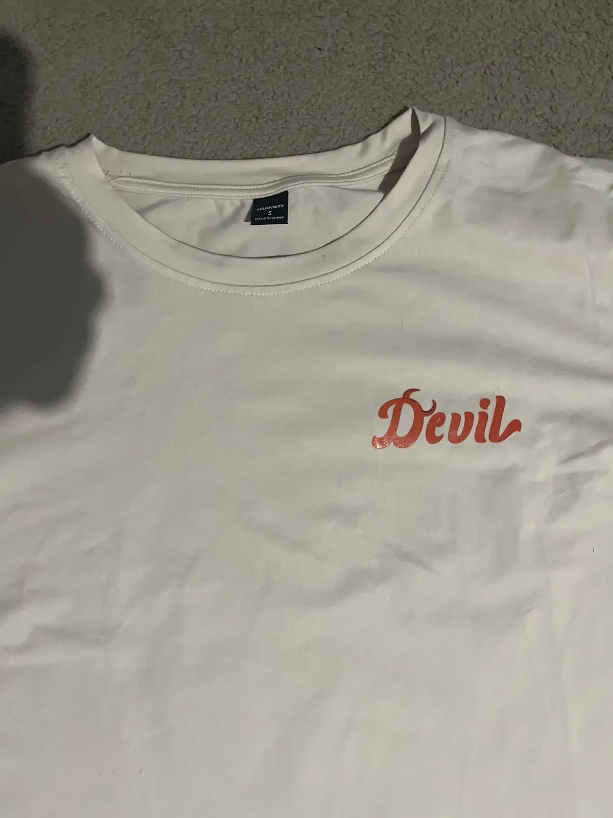 Graphic Print T-Shirt Devil Pin-Up
