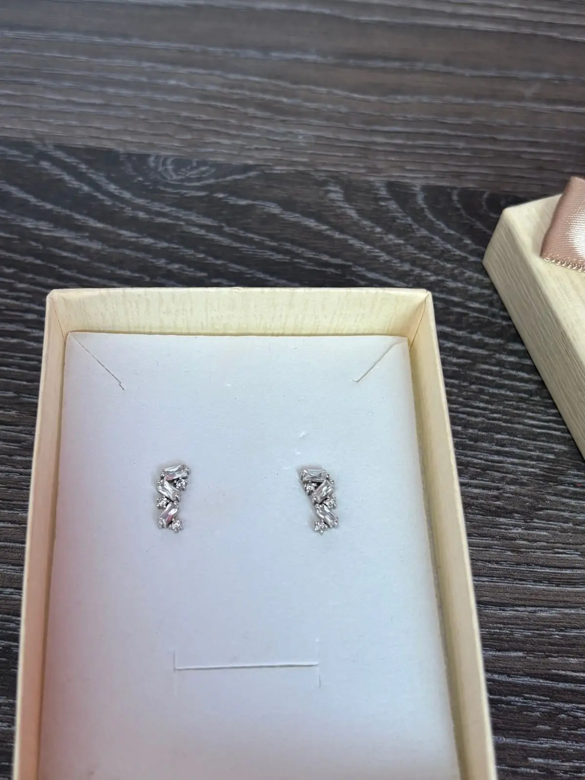 Silver-Tone Necklace and Earring Set with Stones