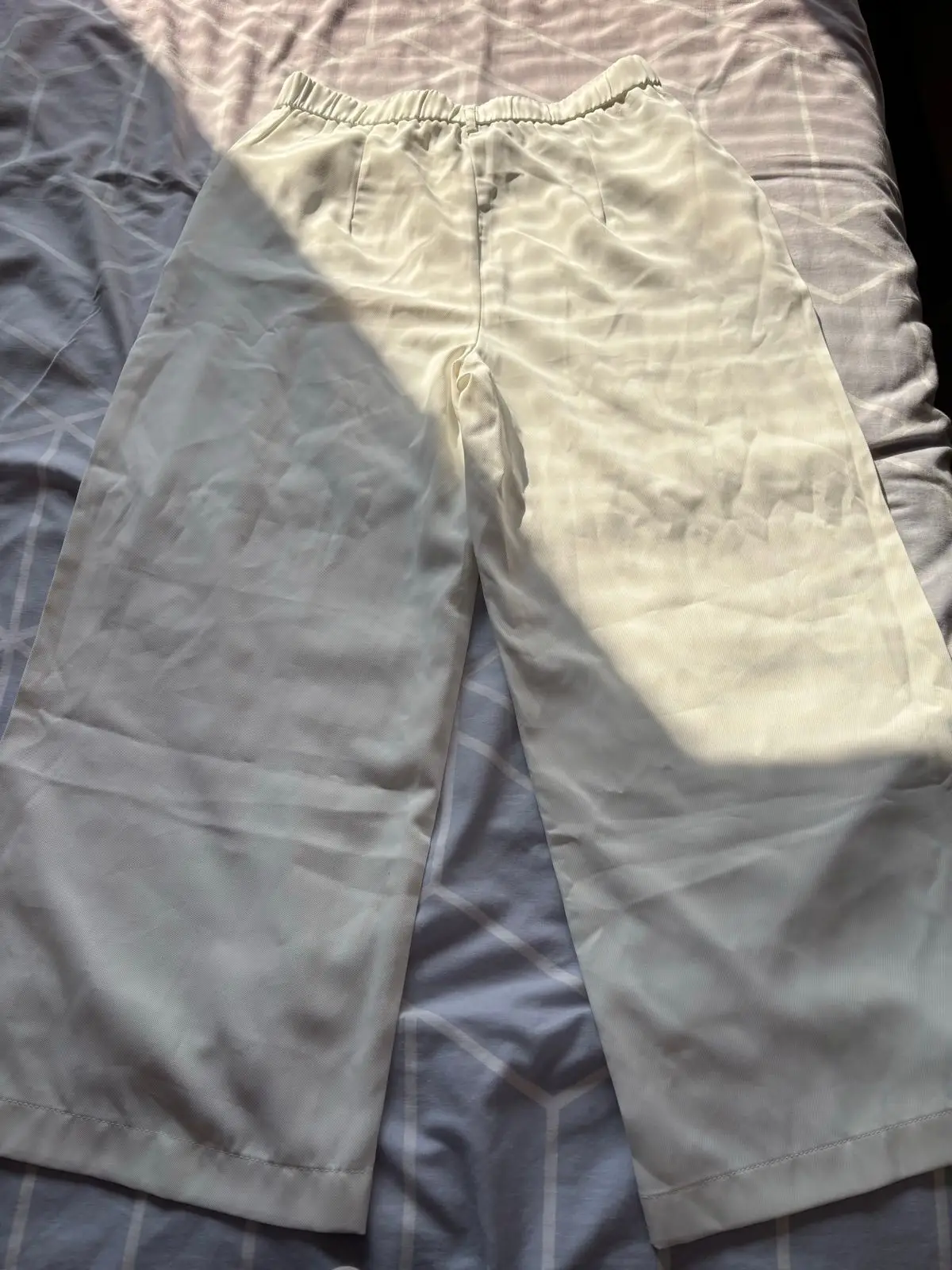 SHEIN White Wide-Leg Trousers