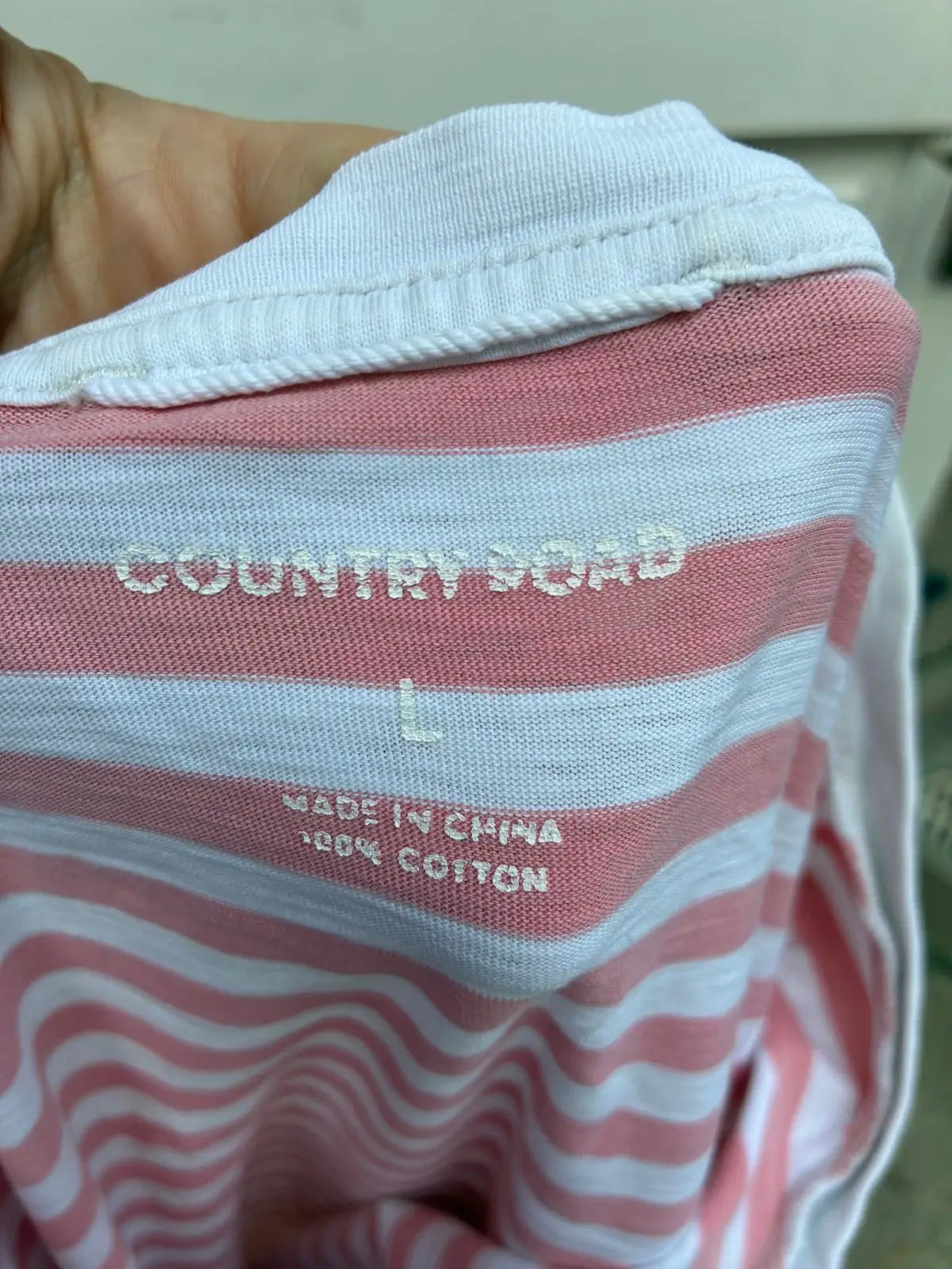 Country Road Pink Striped Pocket T-Shirt