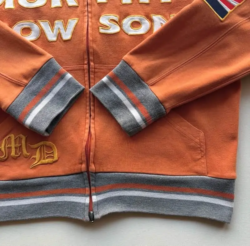 Ideal vintage orange fleece Zip-up track jacket