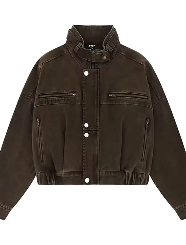 Coffee Bomber Denim Jacket
