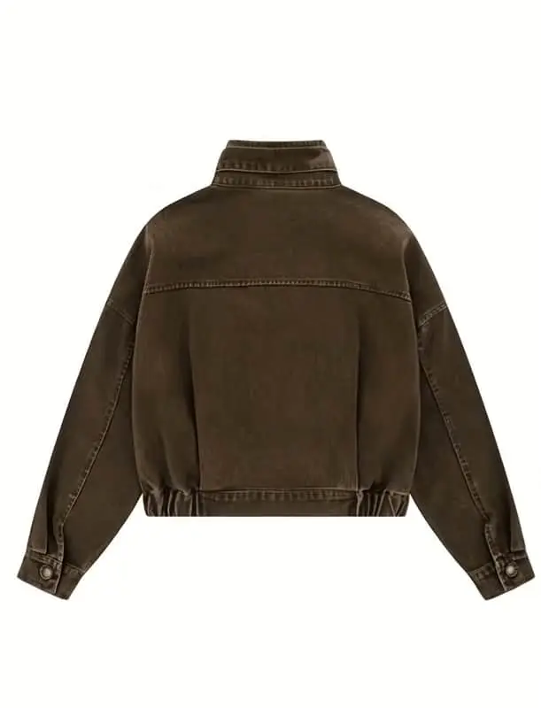 Coffee Bomber Denim Jacket