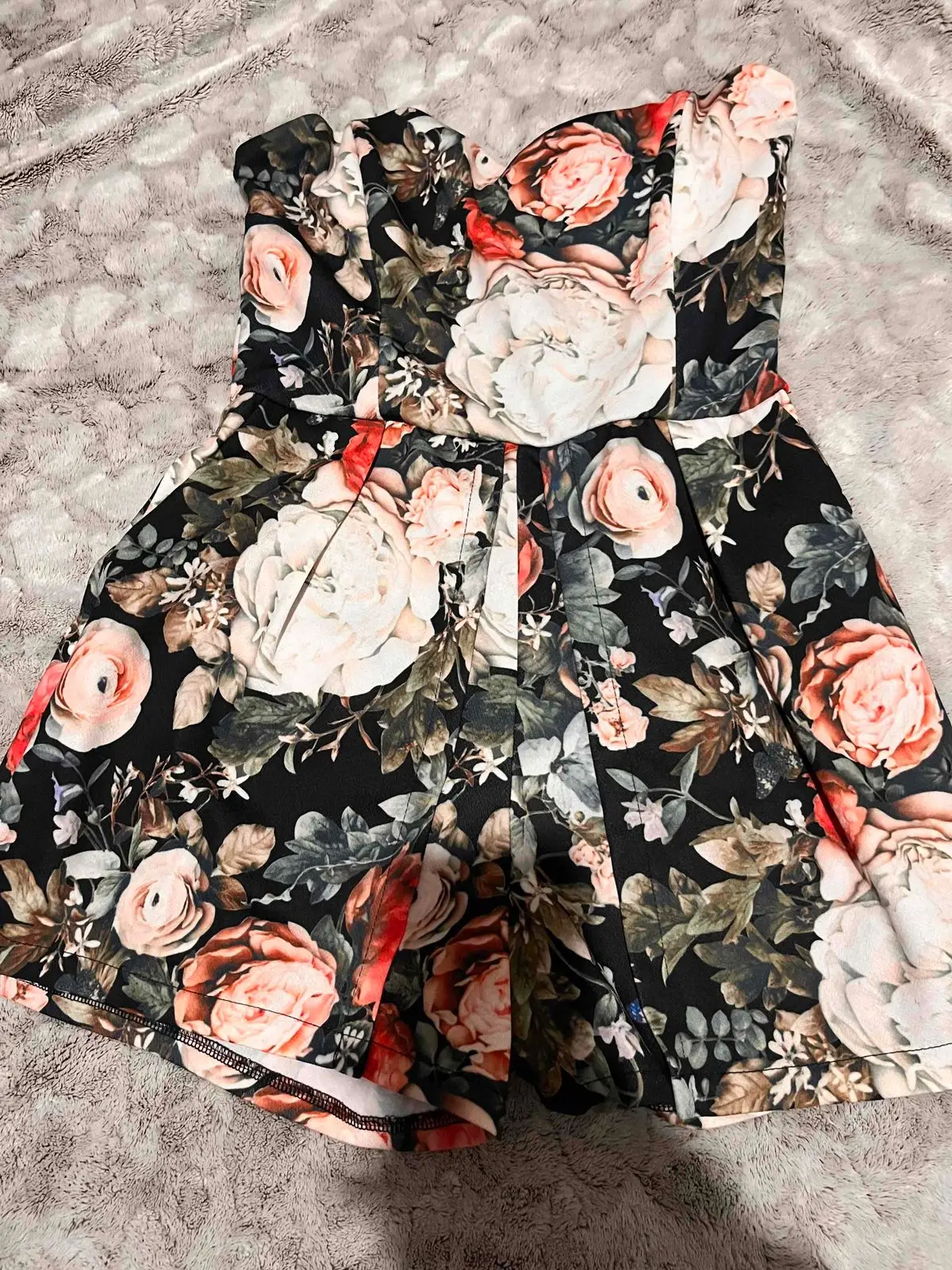 YDE Floral Print Strapless Romper