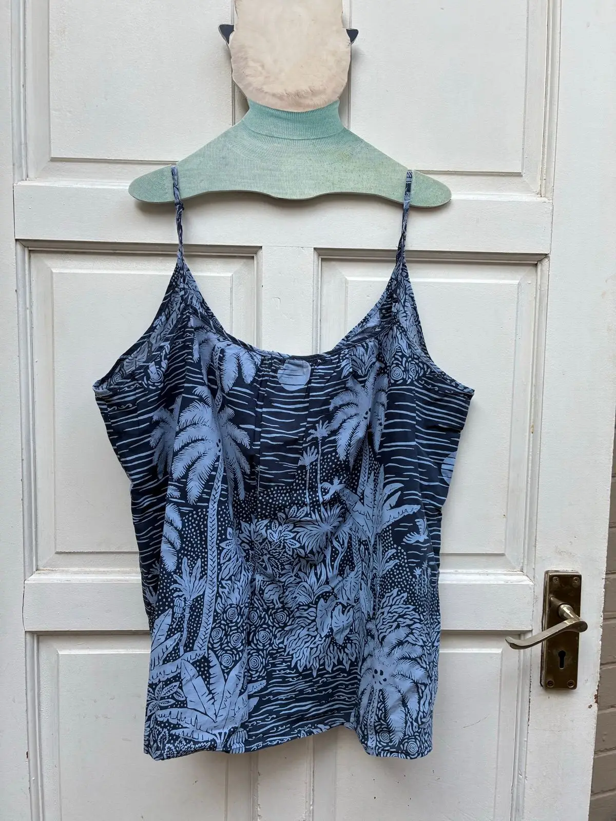 H&M Blue Tropical Print Camisole
