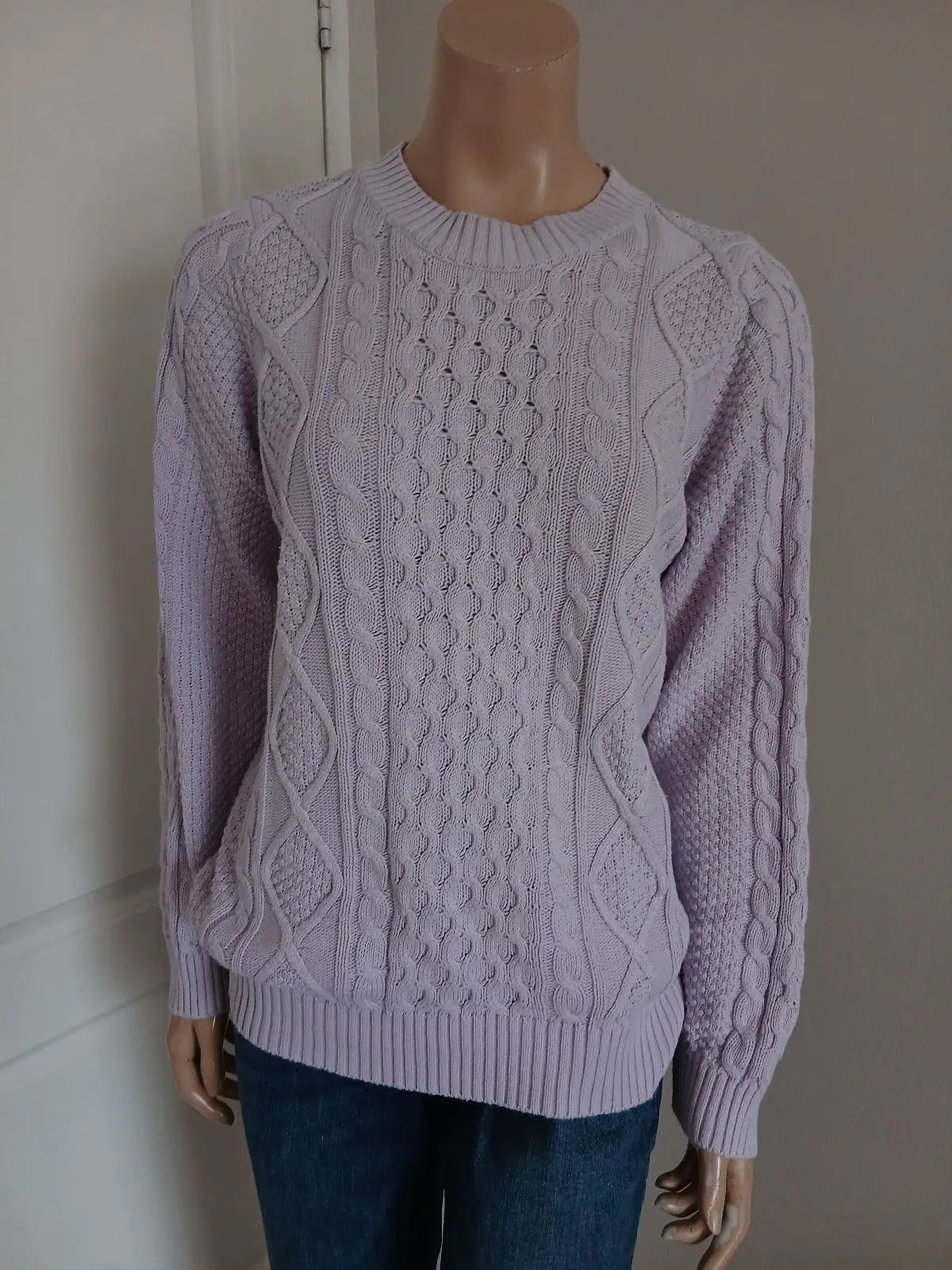 Poetry Lilac Cable Knit Sweater
