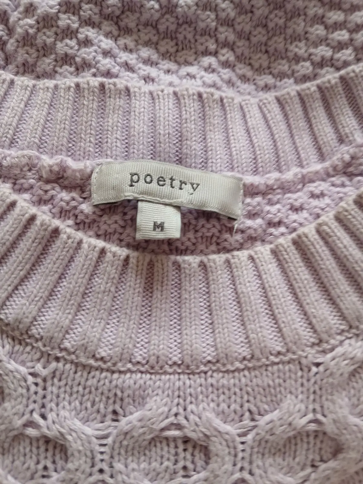 Poetry Lilac Cable Knit Sweater