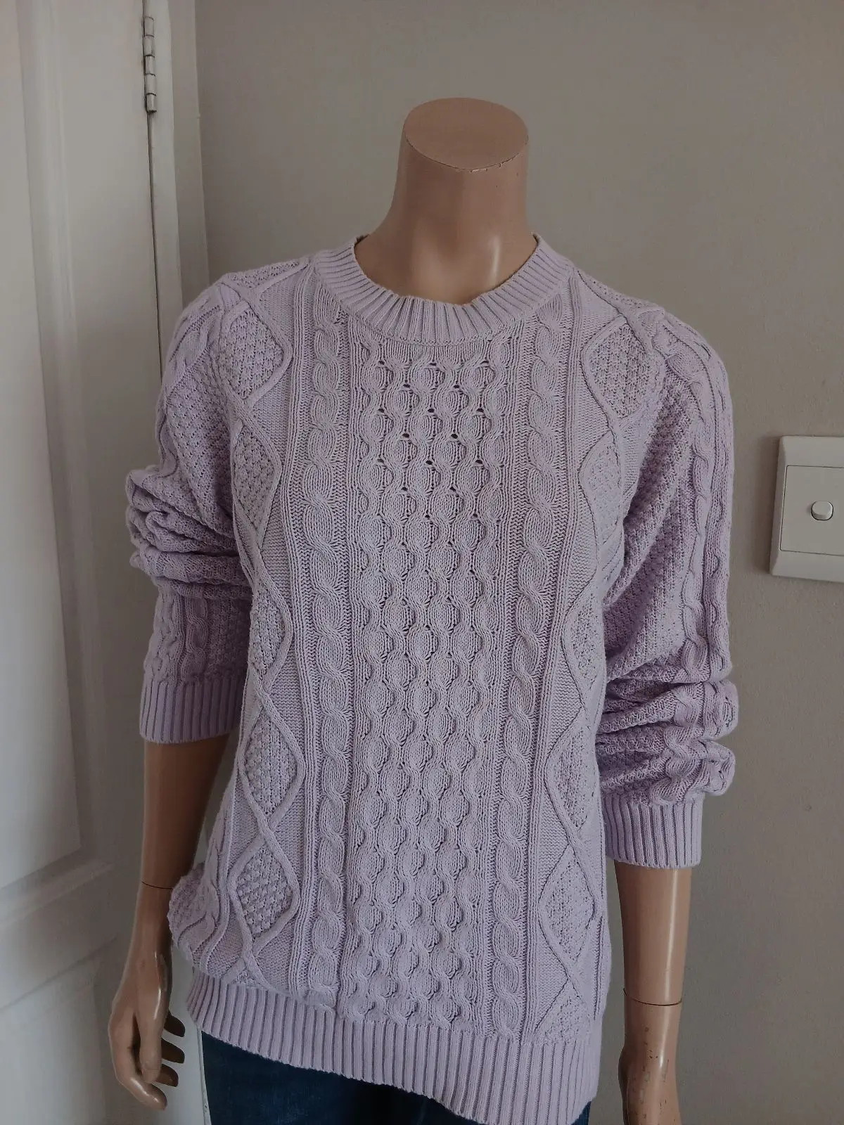 Poetry Lilac Cable Knit Sweater
