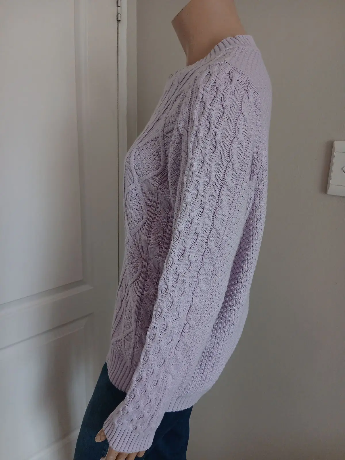 Poetry Lilac Cable Knit Sweater