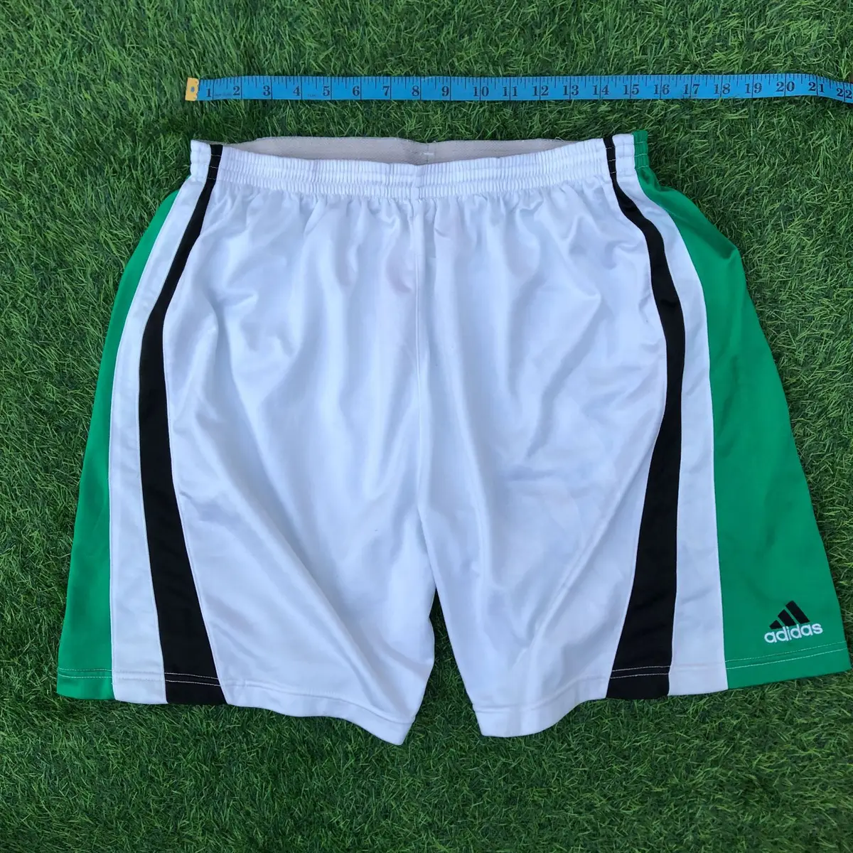 Adidas Athletic Shorts White Green Black XL
