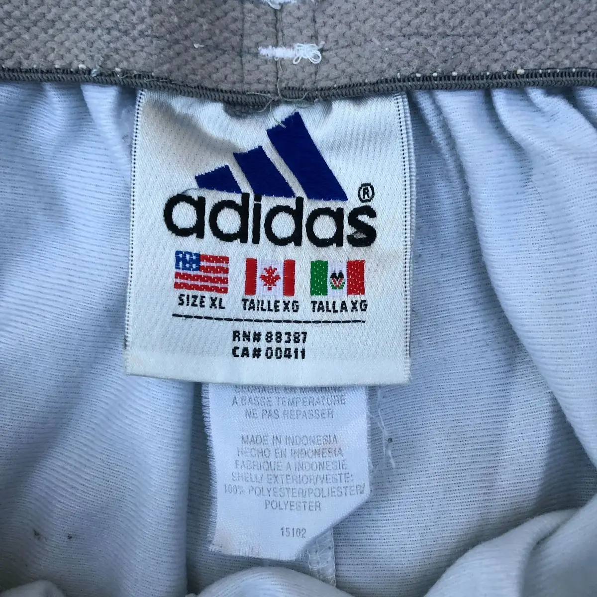 Adidas Athletic Shorts White Green Black XL