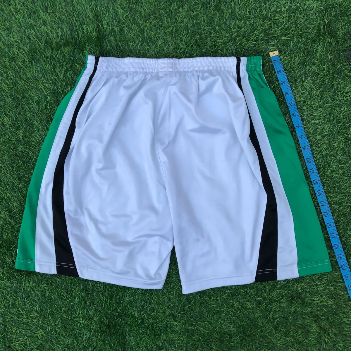 Adidas Athletic Shorts White Green Black XL