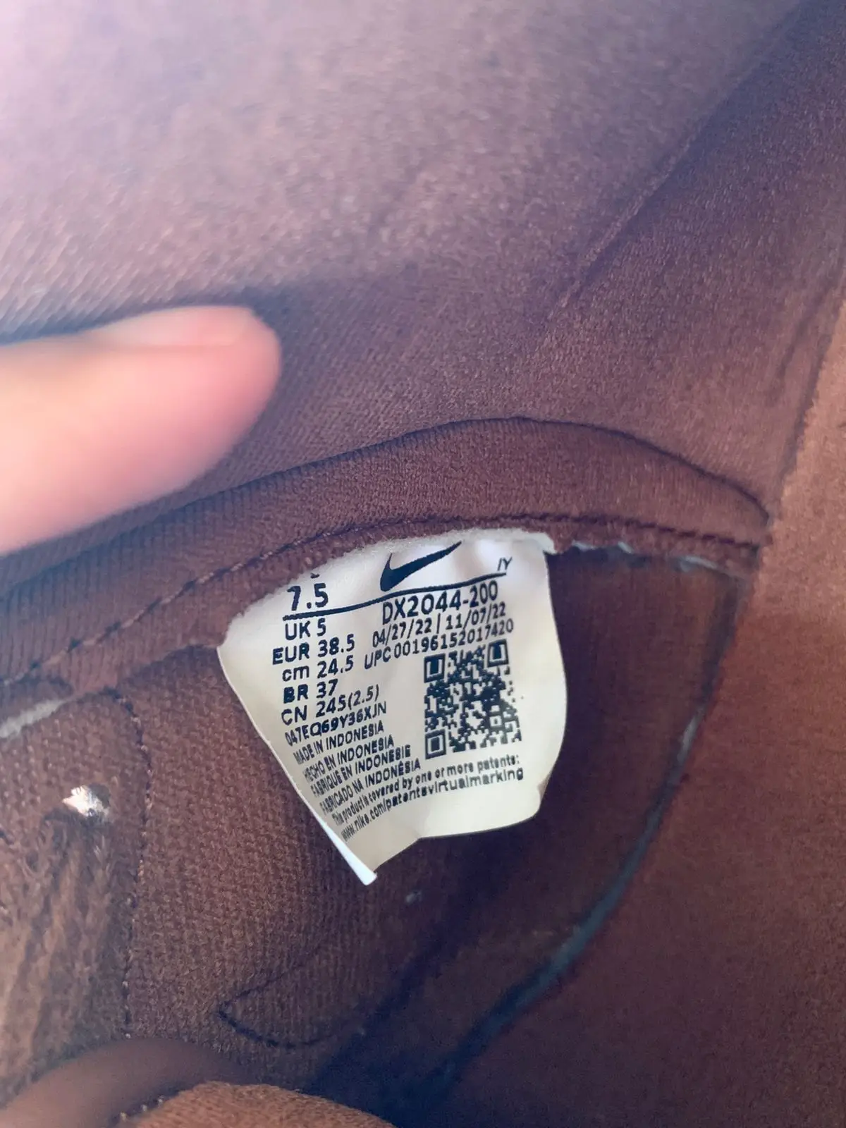 Nike Brown Leather High-Top Sneakers