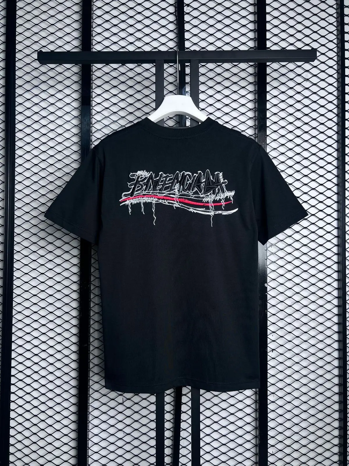 Balenciaga White Graphic Logo T-Shirt