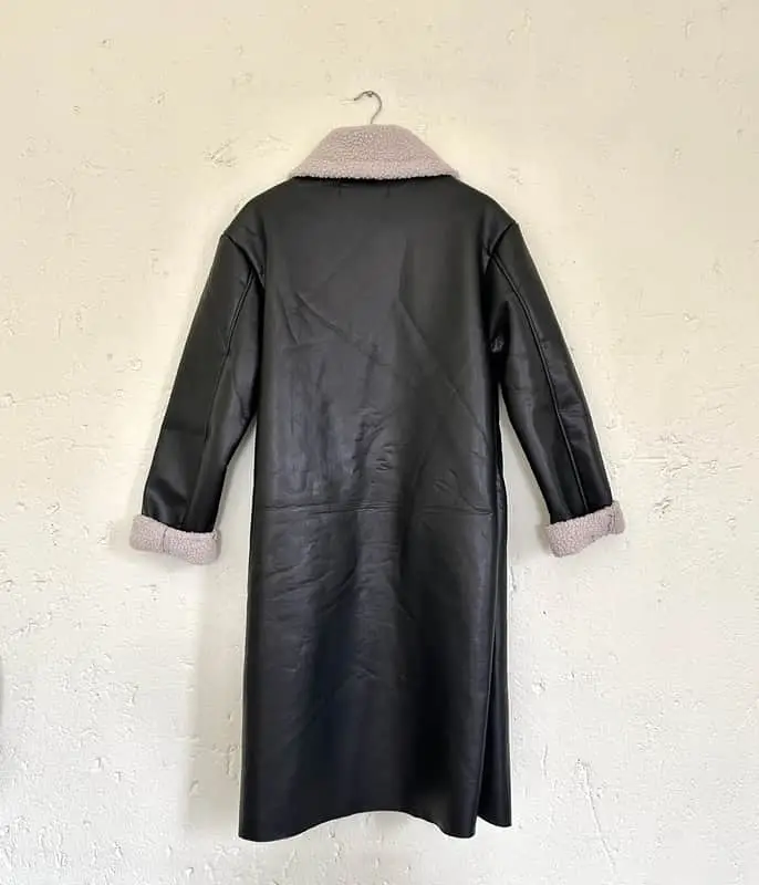 Faux Leather Coat