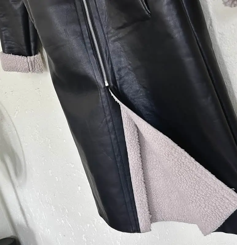 Faux Leather Coat
