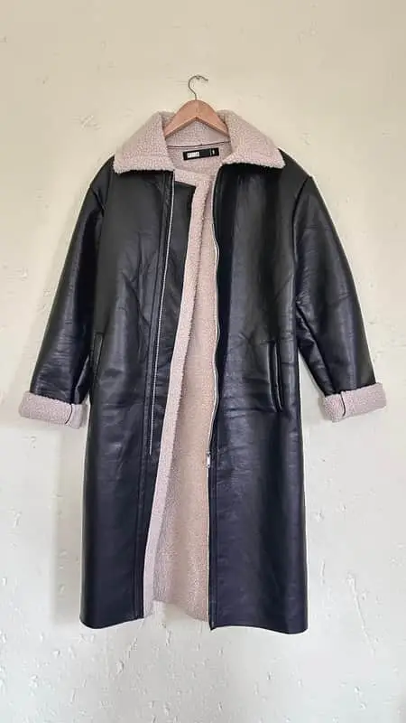 Faux Leather Coat