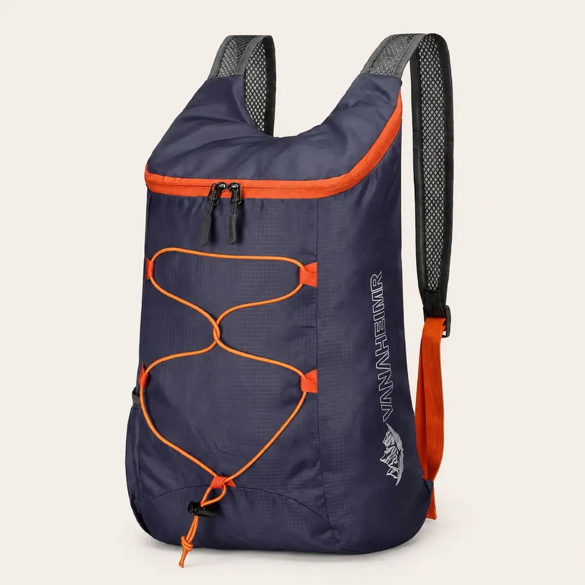 Vanaheimr Lightweight Grey Backpack with Blue Accents