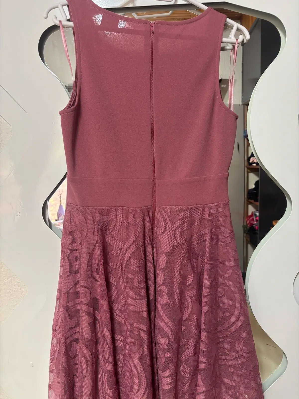 Truworths Dusty Pink Patterned Flare Dress Size 36