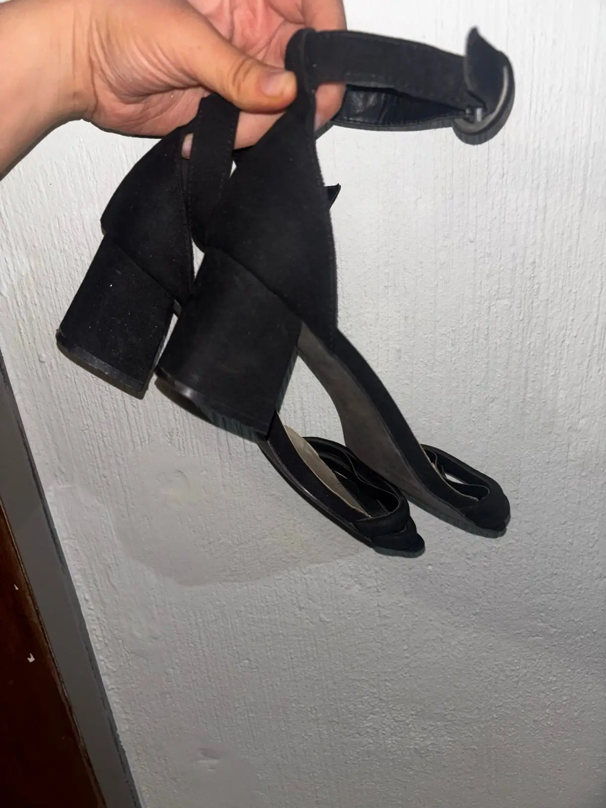 Woolworths Black Block Heel Sandals Size 7