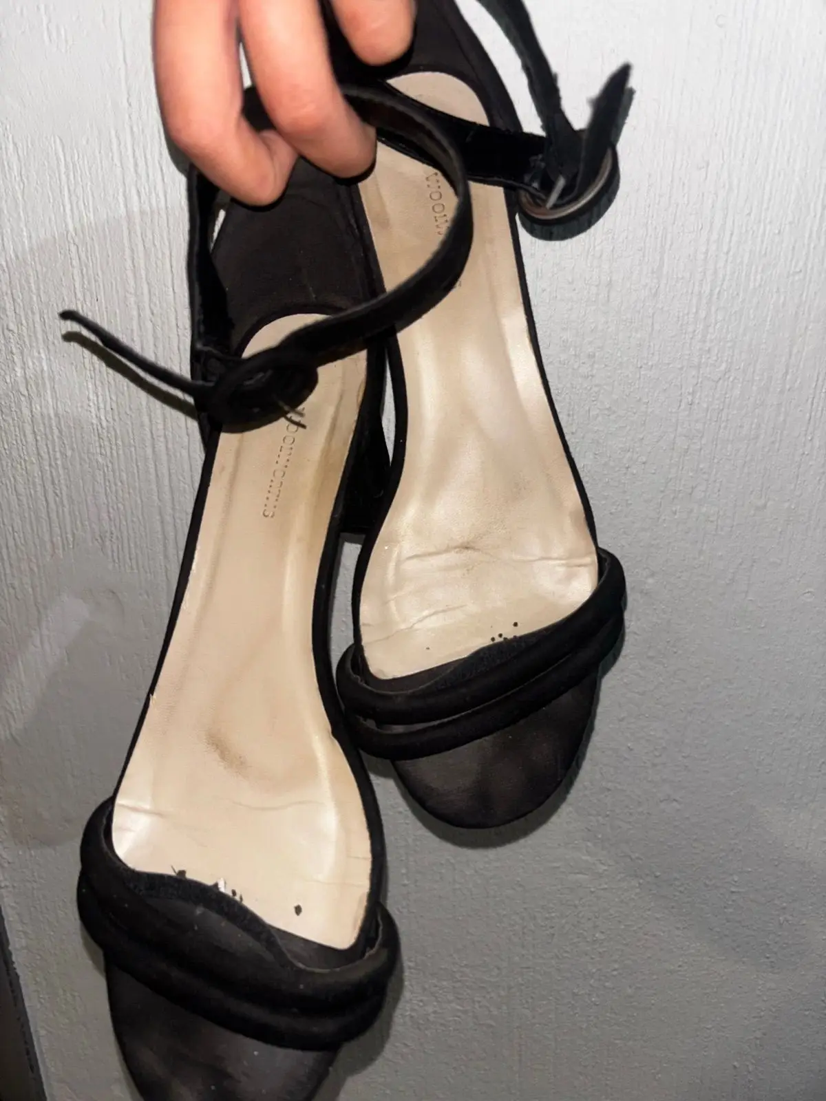 Woolworths Black Block Heel Sandals Size 7