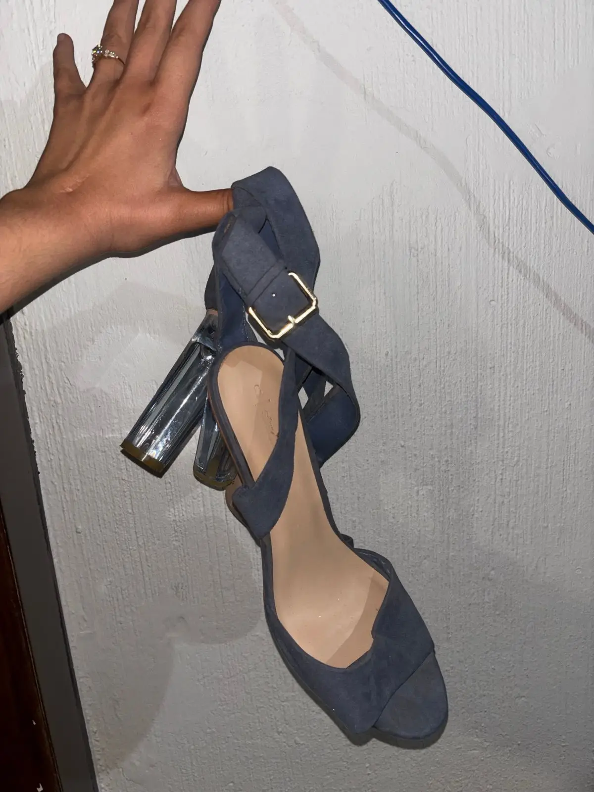 Blue Strappy Heeled Sandals