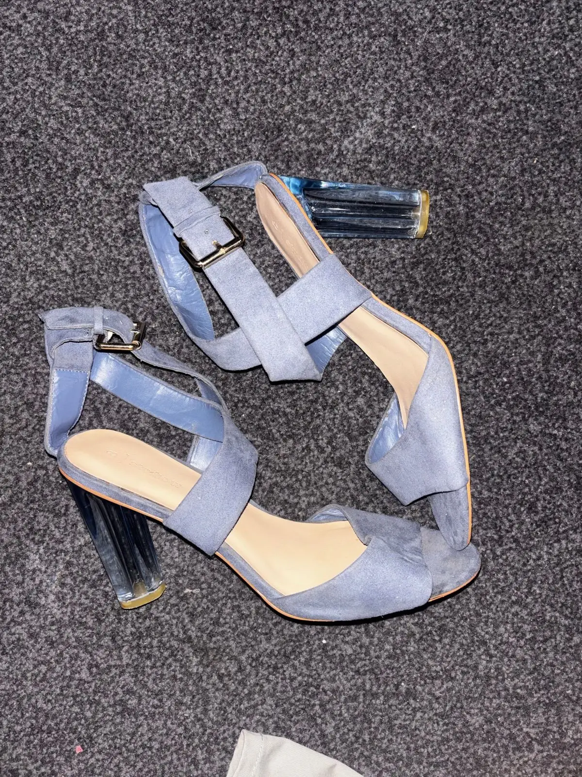 Blue Strappy Heeled Sandals