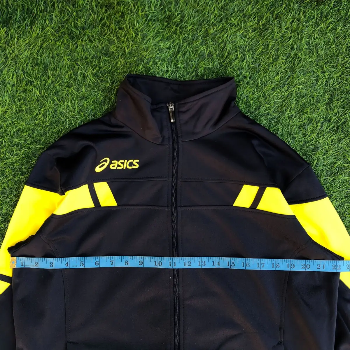 Asics Black and Yellow Track Jacket