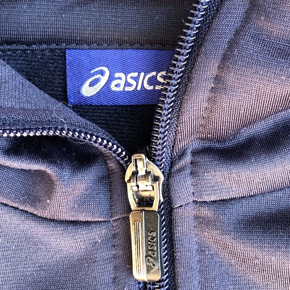 Asics Black and Yellow Track Jacket