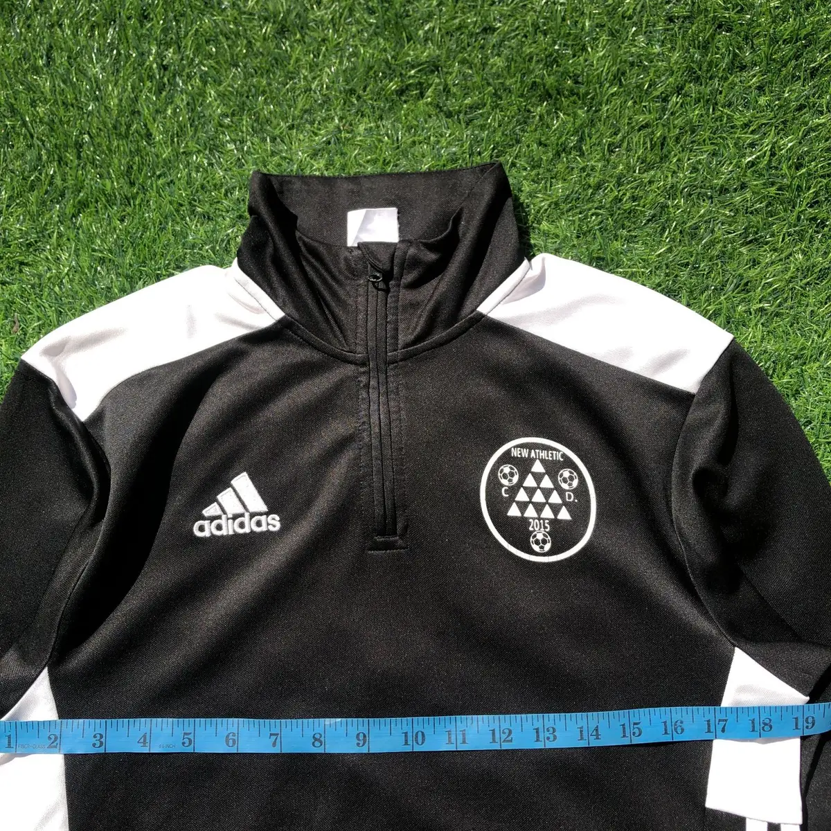 Adidas Black and White Climalite Quarter-Zip Top