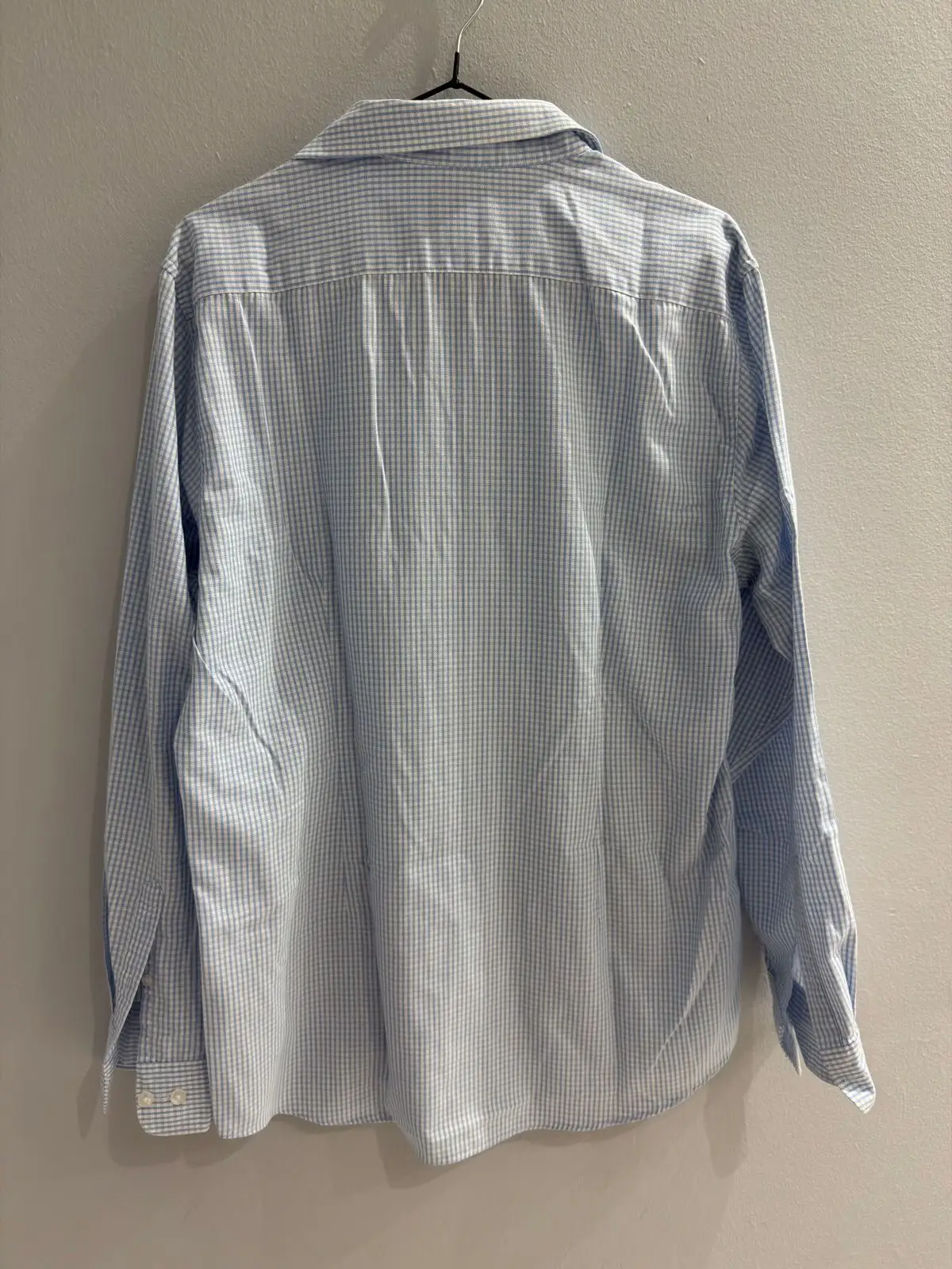 Woolworths Blue Checkered Slim Fit Long-Sleeve Shirt