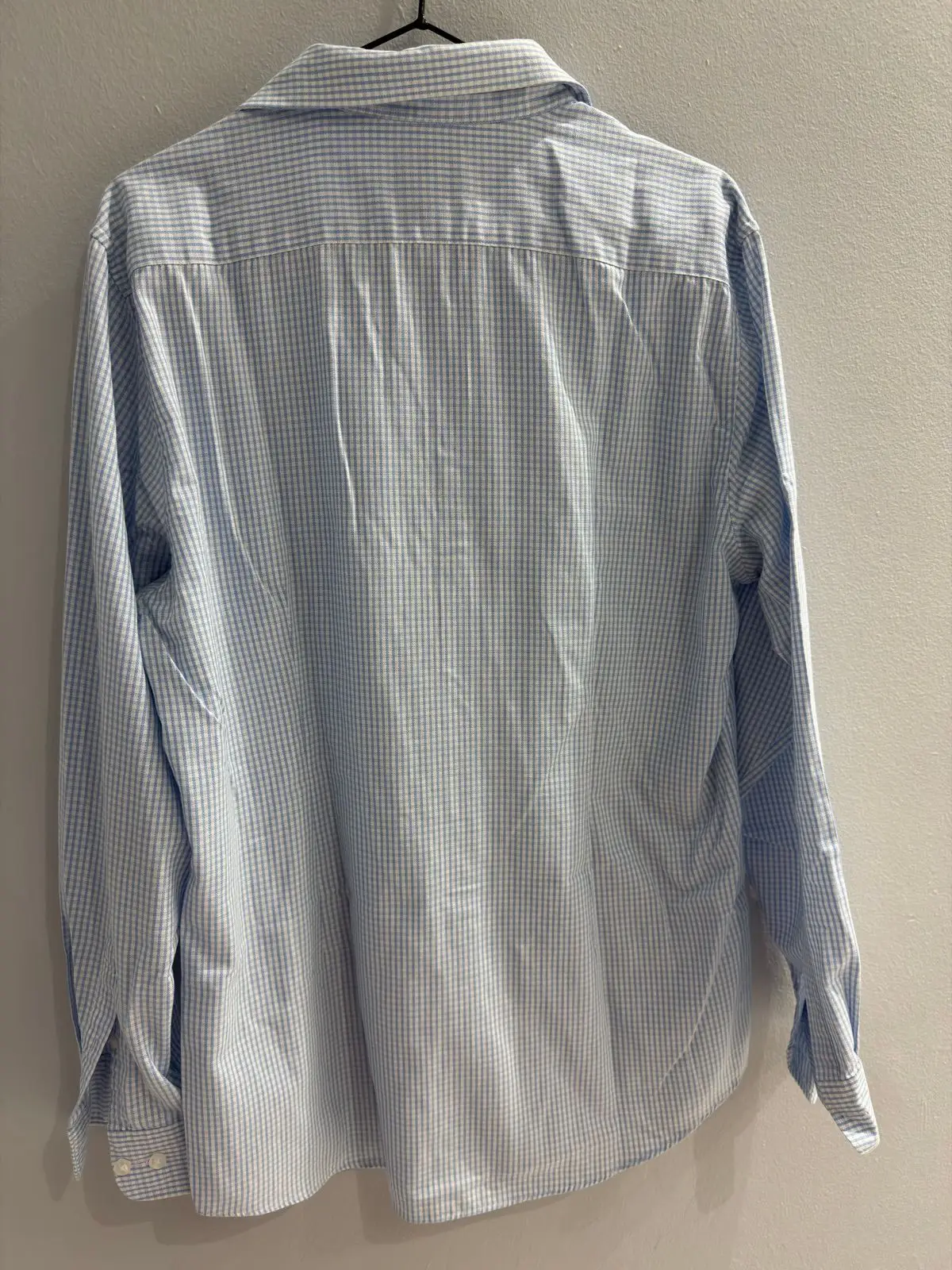 Woolworths Blue Checkered Slim Fit Long-Sleeve Shirt