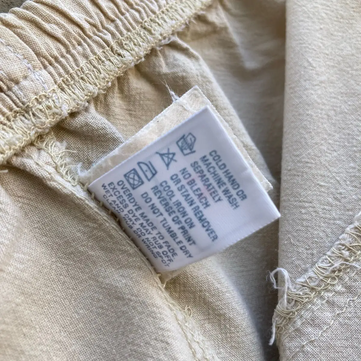 Beige Drawstring Utility Shorts