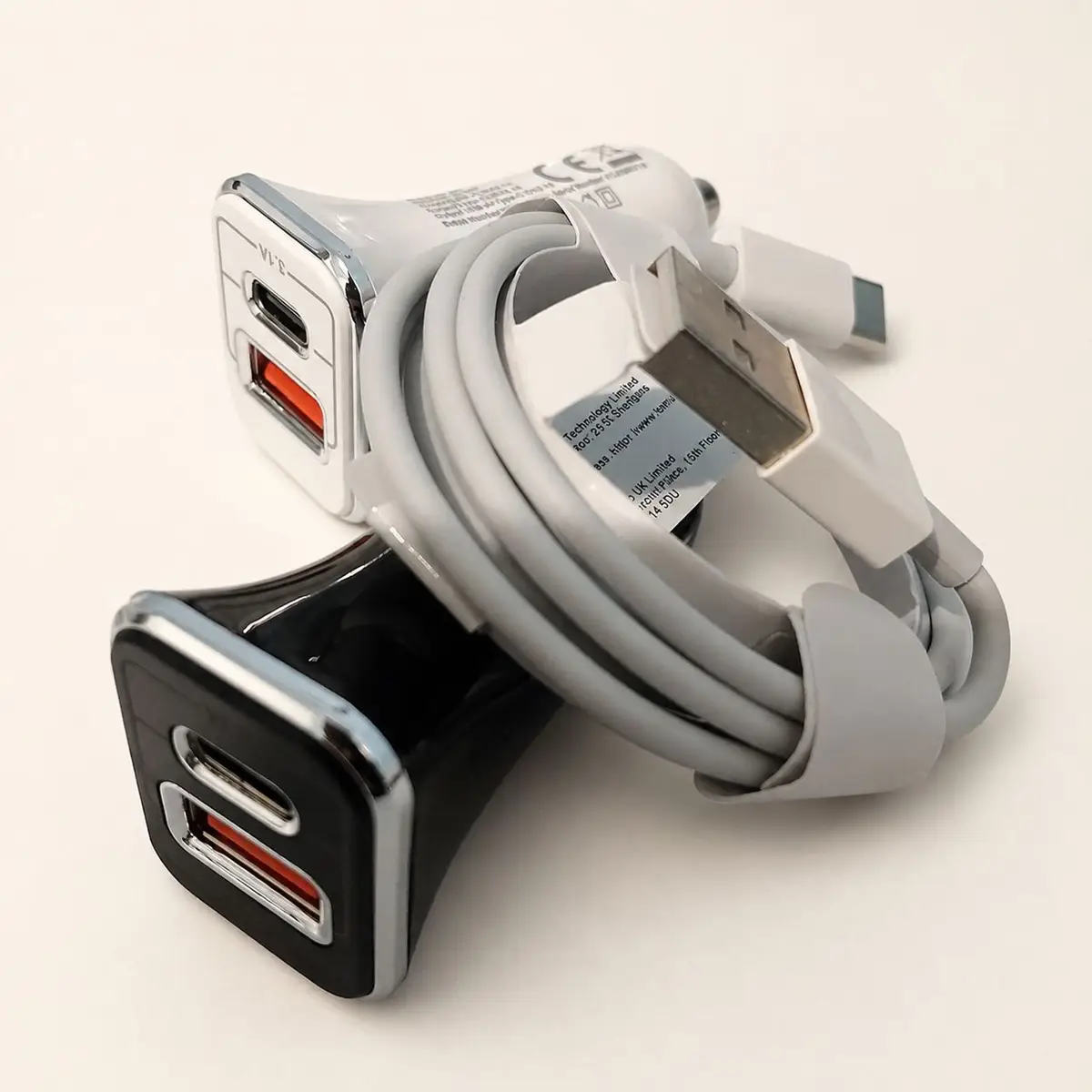 White USB Car Charger