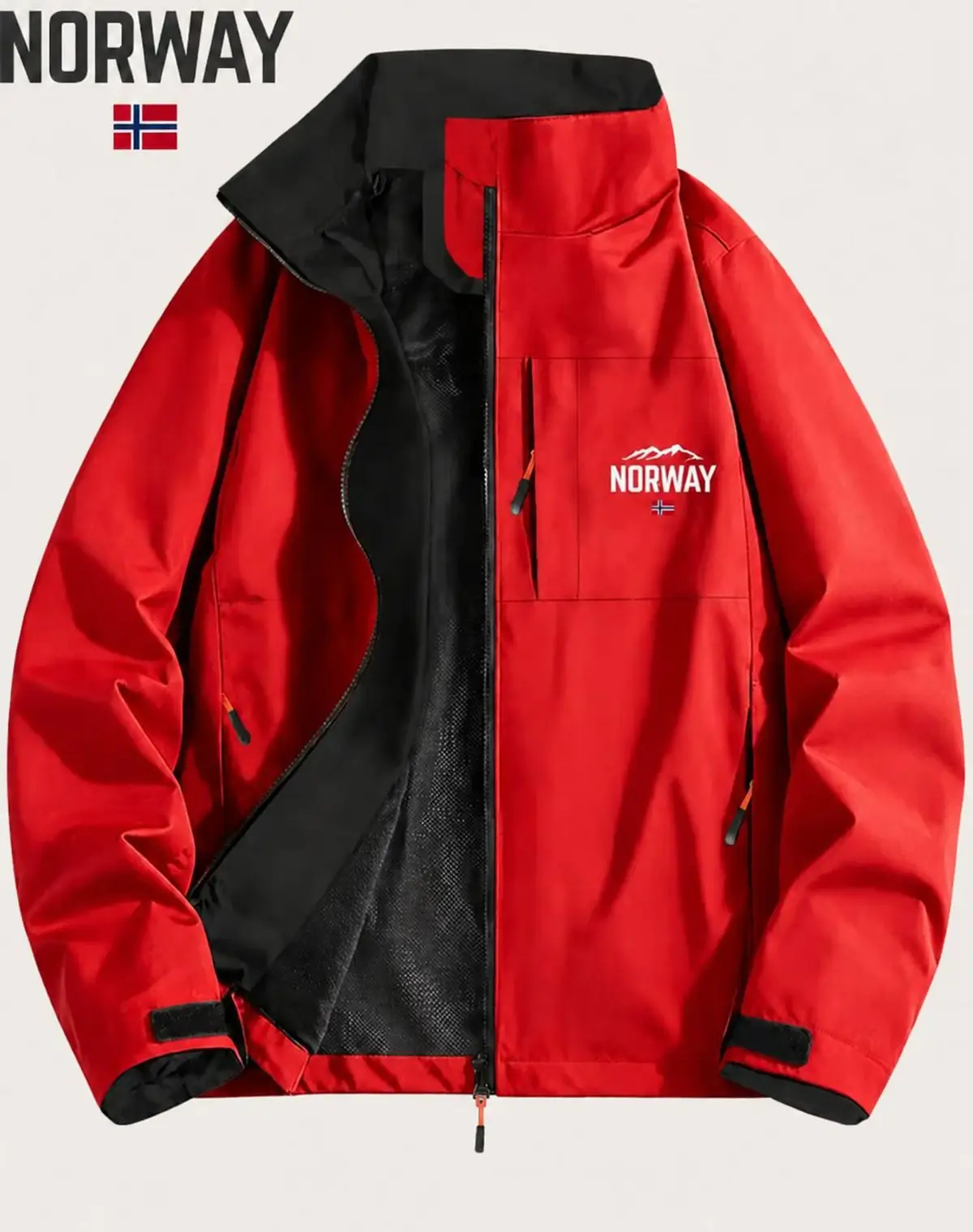 Red Norway Outdoor Zip Jacket