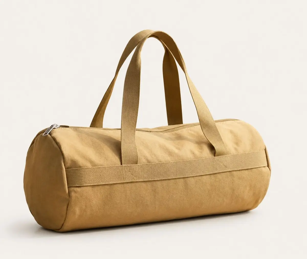 Tan Canvas Duffel Bag