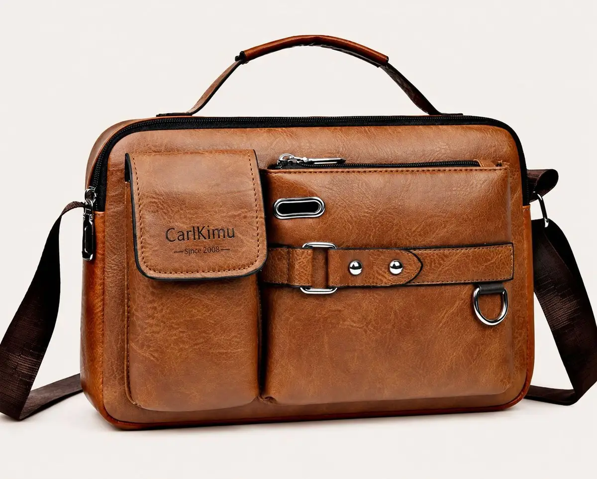 CarlKimu Brown Messenger Bag