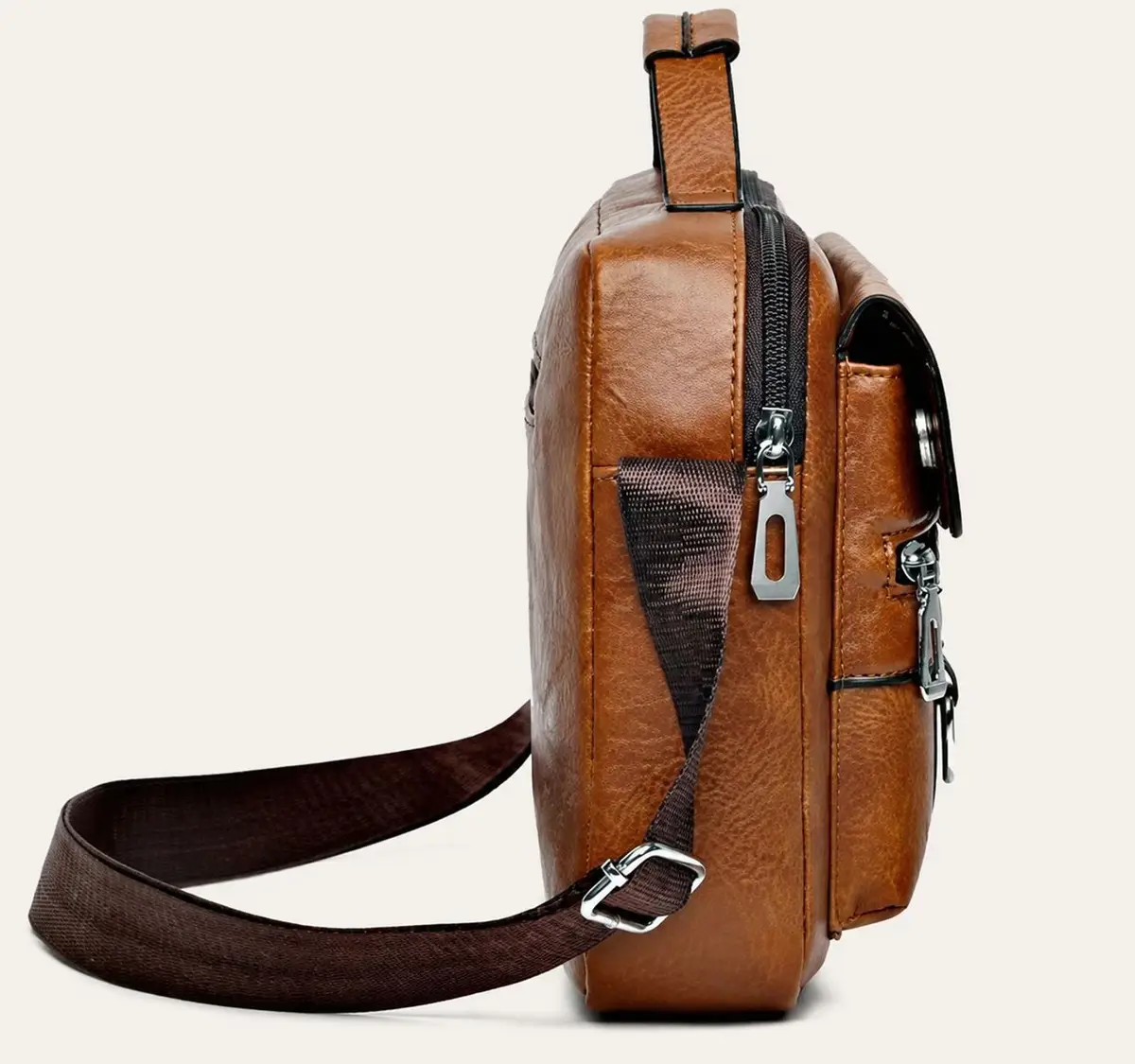 CarlKimu Brown Messenger Bag
