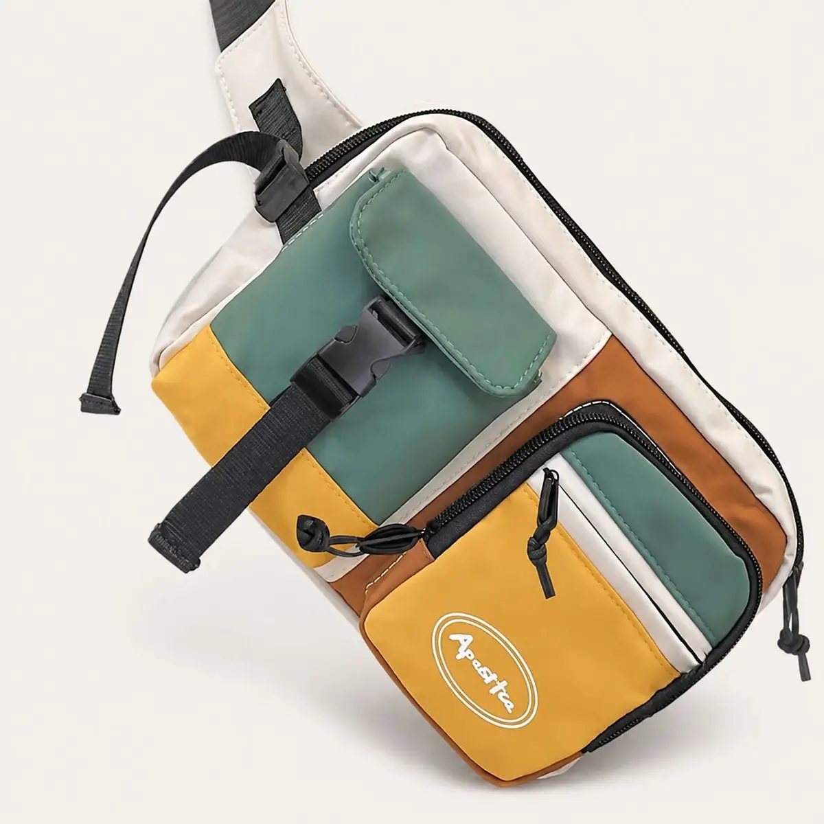 Multicolor Pocket Crossbody Bag