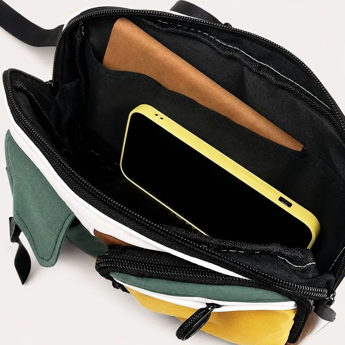 Multicolor Pocket Crossbody Bag