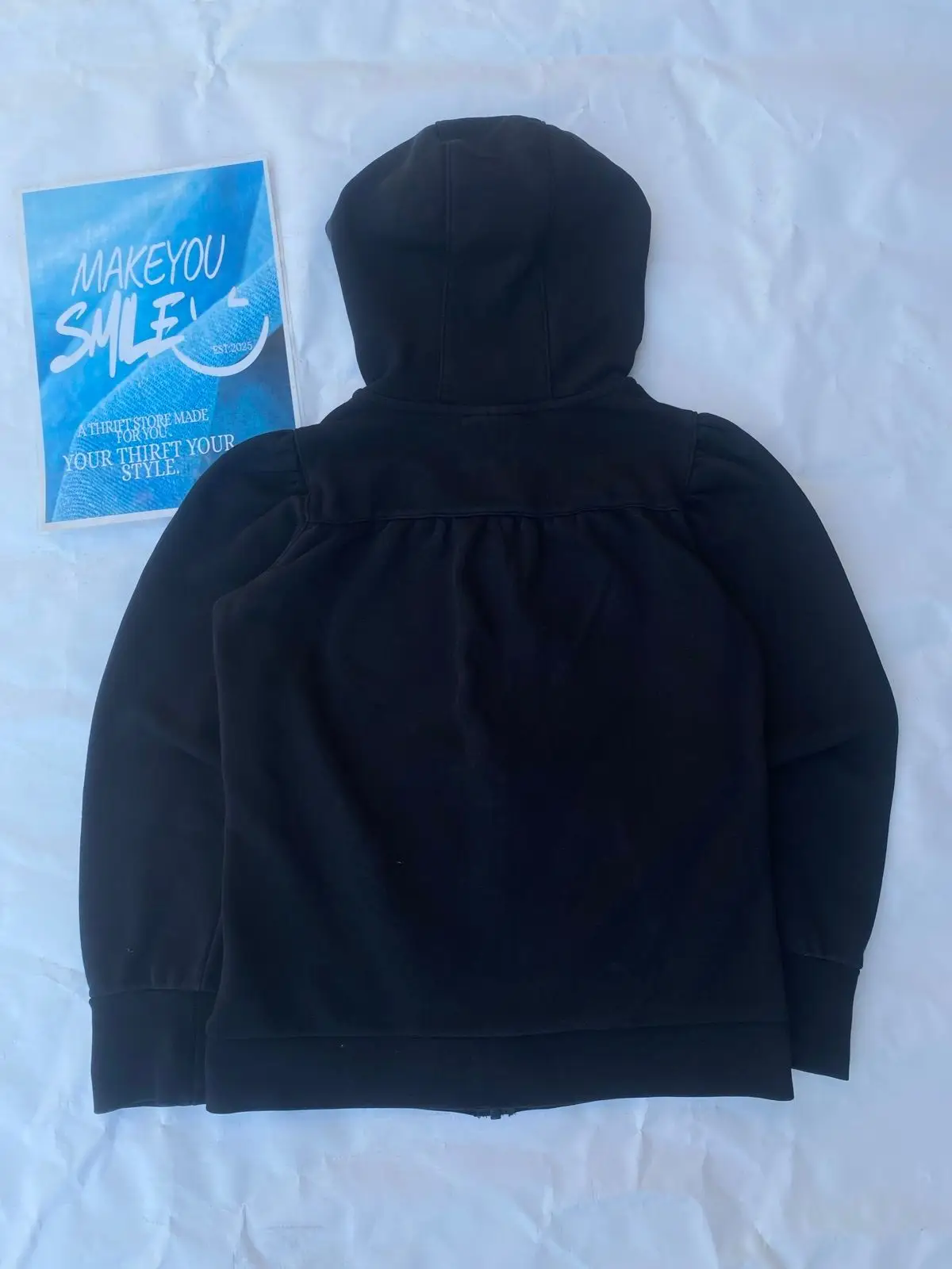 Nike Air Black Zip Hoodie with Contrast Pocket