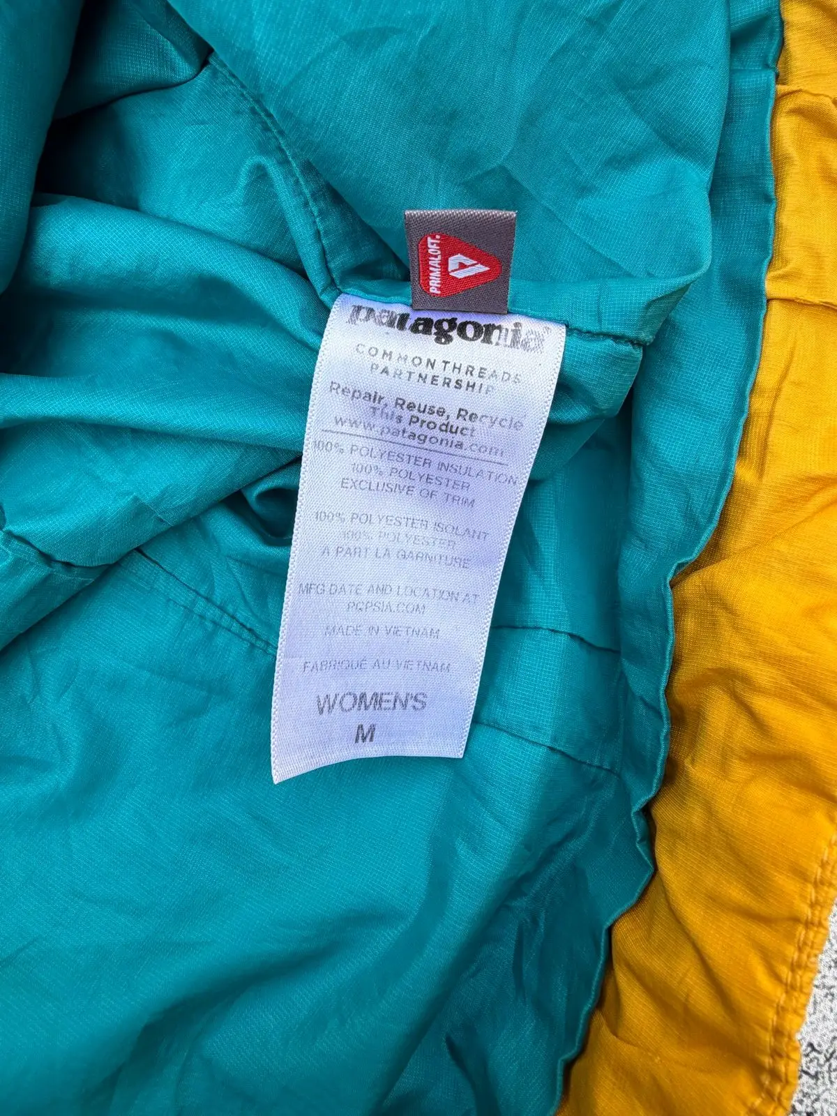 Patagonia Yellow Puffer Jacket