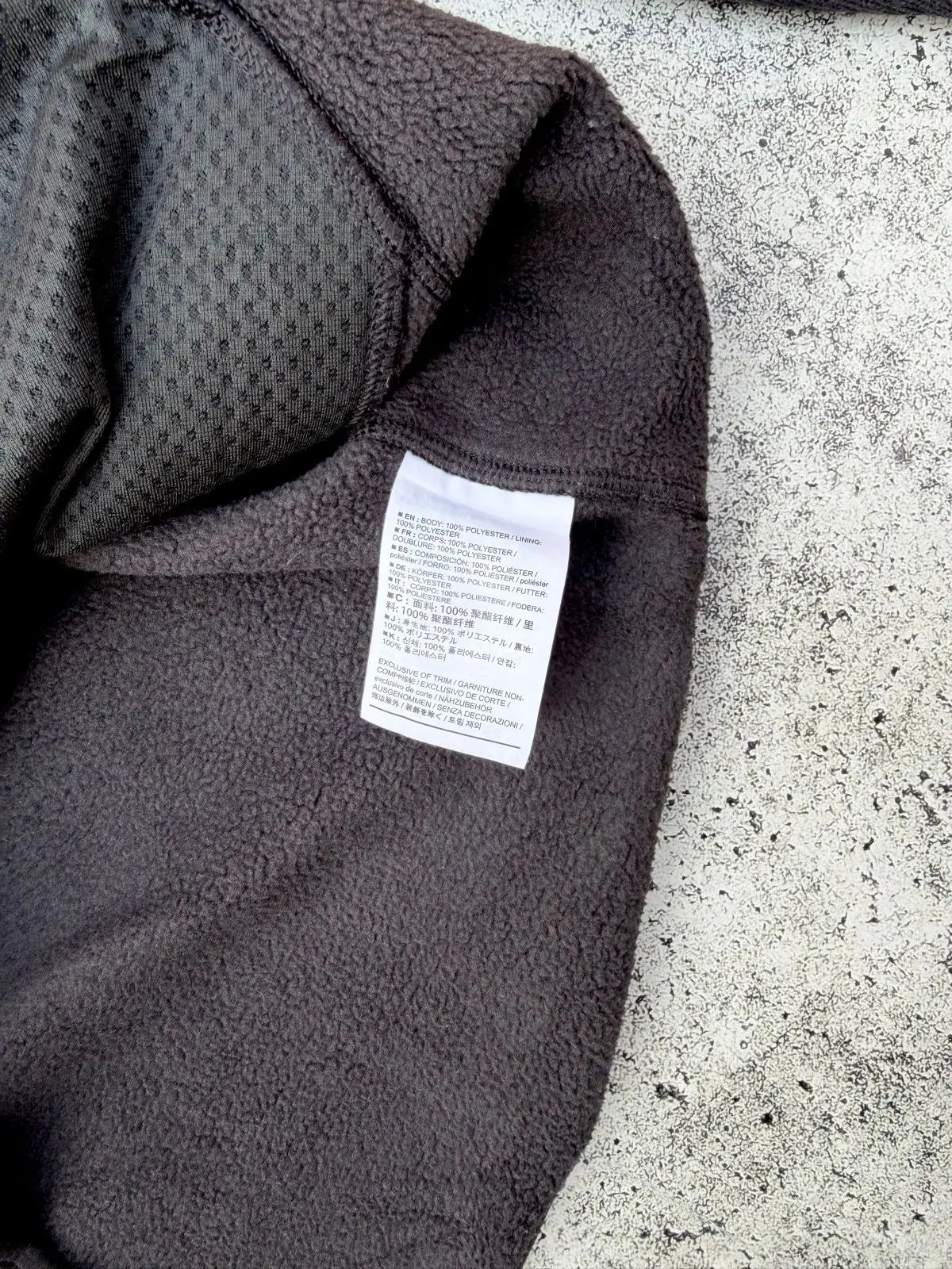 Arc'teryx Full Zip Fleece Jacket Charcoal