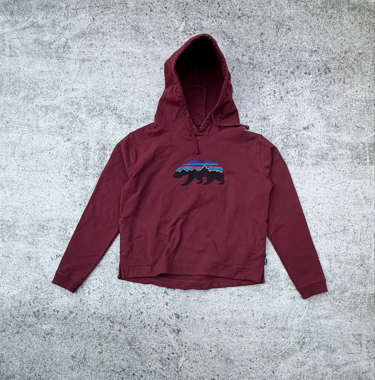 Patagonia Bear Graphic Maroon Hoodie