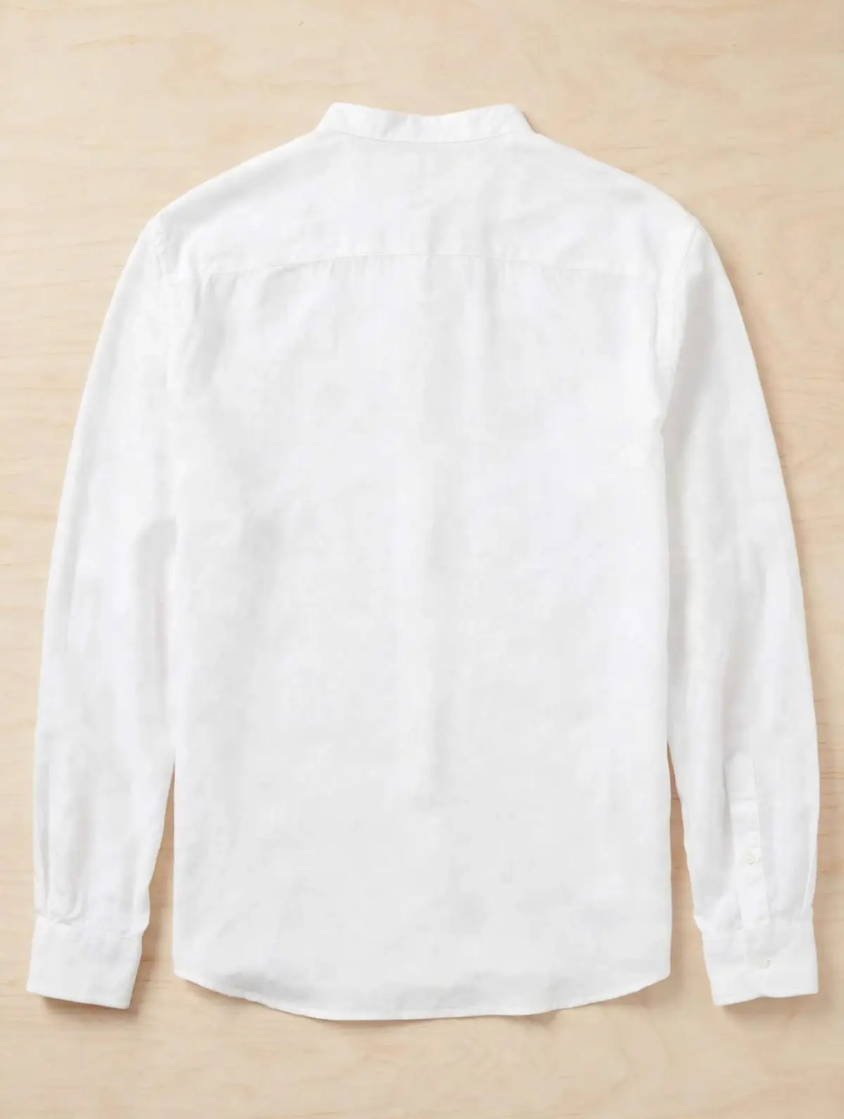 Abercrombie & Fitch White Mandarin Collar Shirt