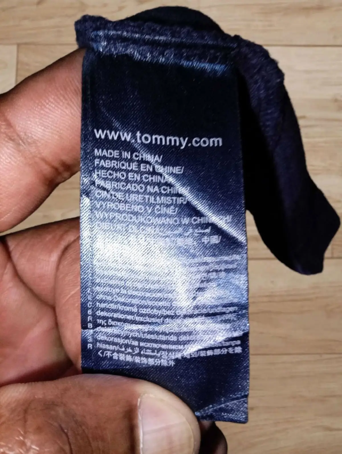 Tommy Hilfiger Navy Polo Shirt with Trophy Motifs
